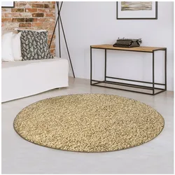 Karat Shaggy-Teppich   Barcelona   Beige 70   Rund