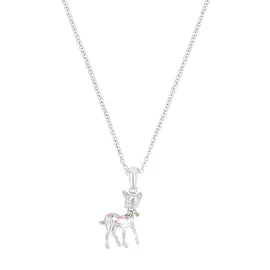 Prinzessin Lillifee Kette mit Anhänger Rehkitz-Motiv orange/rosa/silber Silber