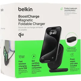 Belkin BoostCharge - Kabelloses Ladegerät - magnetisch, faltbar, mit Qi2 + AC-Netzteil