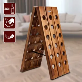 CASARIA Weinregal 36 Flaschen 87 x 55 x 39 cm Braun