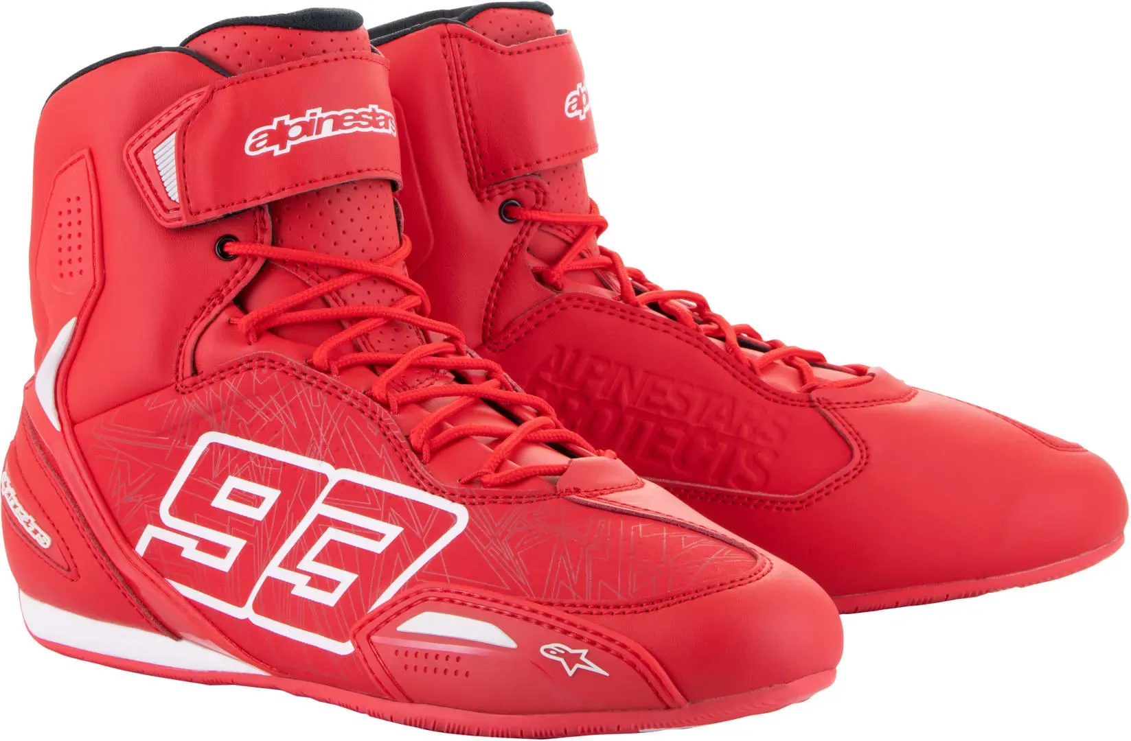 Alpinestars MM93 Austin De Schoenen van de motorfiets, wit-rood, 39 Voorman