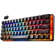 SteelSeries Apex Pro Mini Wireless HyperMagnetic Gaming-Tastatur – Die weltweit schnellste Tastatur – 60%-Formfaktor – RGB – PBT-Keycaps – Bluetooth – 2,4 GHz – USB-C – Französisches Tastatur AZERTY