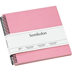Semikolon, Fotoalbum, Fotoalbum 17 x 17 cm Rosa, 20 cremeweisse Seiten (10 x 15 cm, 9 x 13 cm)