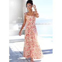 Maxikleid, Alloverprint, Bandeaukleid, sommerlich, verspielt, Gr. 44 - N-Gr, rosa-rot bedruckt, , 12599157-44 N-Gr