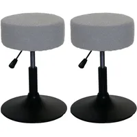 Mendler 2er-Set Hocker HWC-C22, Sitzhocker Schminkhocker, h√∂henverstellbar drehbar √ò