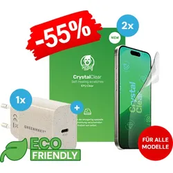Osterspecial - 1x GreenMNKY Charger + 2x GreenMNKY Crystal Clear Displayschutz