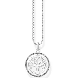 Thomas Sabo Kette mit Anhänger Tree of Love Silber 925 Geschwärzt