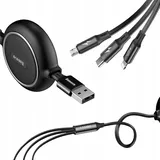Baseus USB auf Micro USB / Lightning / USB-C 1,2 m Schwarz