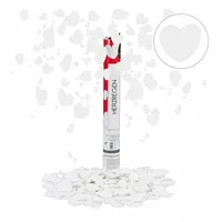 Relaxdays Party Popper 40 cm Herzen Weiß