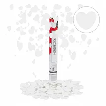 Relaxdays Party Popper 40 cm Herzen Weiß