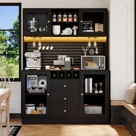 Okwish Buffet 140 x 40 x 185,7 cm Schwarz
