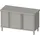 Stalgast Arbeitsschrank mit Flügeltüren, 1400x700x850 mm, mit Flügeltürschrank links, ohne Aufkantung, verschweißt
