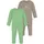 normani Outdoor Sports 2er Pack Baby Merino Strampler Waverly in Grün/Beige | Gr.: 56