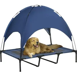 PawHut Hundebett mit Baldachin 122 x 92 x 108 cm dunkelblau