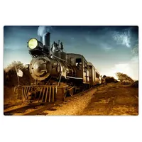 cover-your-desk Schreibtischunterlage für Kinder und Erwachsene Lokomotive schwarz, aus hochwertigem Vinyl , 60 x 40 cm