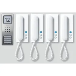 1St. Siedle SET CA 812-4 E/W Audio-Set Siedle Compac SETCA8124EW 210008741-00