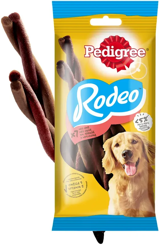 PEDIGREE Rodeo 123g - eine Delikatesse für Hunde mit Rindfleisch (Rabatt für Stammkunden 3%)