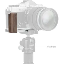 SmallRig 5563 L-förmige Montageplatte mit Holzgriff für OM SYSTEM OM-3