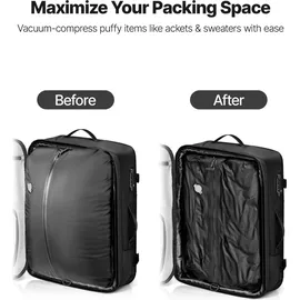 Vevor Vakuum-Reiserucksack 80 L Schwarz