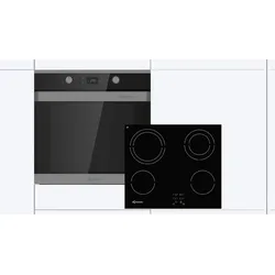 Klugmann Herdset autark Backofen 8 Funktionen, Umluft, 68L, Kochfeld Ceran