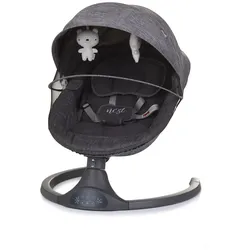 Chipolino Babywippe Nest Musik, Fernbedienung, Kissen, Gurt, Timer, Plüschtiere grau