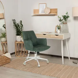 hjh living Homeoffice Stuhl gepolstert SOLAO LIFE W Schreibtischstuhl Drehstuhl höhenverstellbar, Stoffbezug Mint-Grün