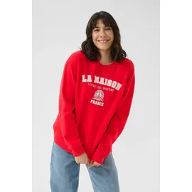 Kaffe KAberta Sweatshirt Rot/Weiß XS