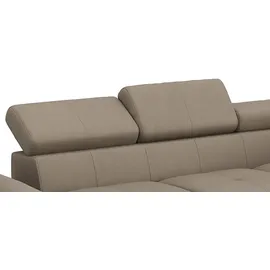 Cotta Ecksofa COTTA "Enterprise L-Form", beige, B:277cm H:91cm T:104cm, Softlux-Kunstleder;Luxus-Kunstleder, Sofas, Ecksofa, mit Arm- & Kopfteilverstellung, wahlweise mit Bettfunktion