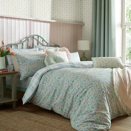 Laura Ashley Sherston Floral Blau 200 x 200 cm + 50 x 75 cm