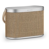 Bang & Olufsen Beosound A5 - Loud Wireless Home and Portable Bluetooth 360° Speaker with USB-C Cable and Integrated Qi Wireless Charging Pad - Nordic Weave