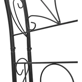 Relaxdays Rosenbogen Blatt 226 x 144 x 36,5 cm Schwarz