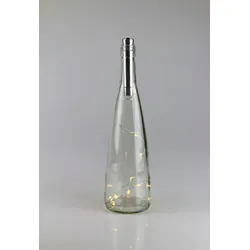 AM Design Lichterkette Flasche 100 cm Metall Silber