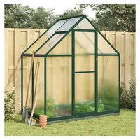 vidaXL Gewächshaus Alu Grün Polycarbonat 6 mm 1,93 m2