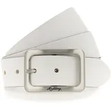 Mustang Damengürtel Leder 3,5 cm weiß 110