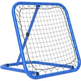 Homcom Rebounder für Fußball, klappbar Fußball Rebounder 63 x 63 cm Verstellbar in 5 Stufen, tragbar, Kickback Tor, verstellbar Fußballtor für Baseball Basketball, Metall, Blau