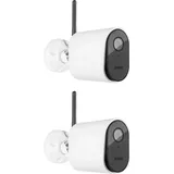 ABUS WLAN Außen-Kamera PPIC44520 Smarte Überwachungskamera - 2er Set Set- Inhalt:2er Set