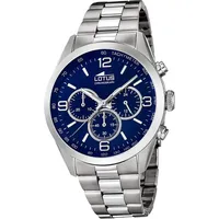 Lotus Edelstahl Herren Uhr 18152/4 Quarzuhr Armband silber Analog