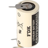 FDK Sanyo Lithium Batterie CR17335 SE Size 2/3A, 3er Print Lötfahnen (1 Stk., A23, 1800 mAh), Batterien + Akkus