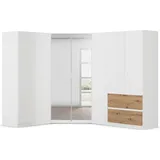 Rauch Schrank-Set »Kleiderschrank Schrank Garderobe Wäscheschrank COSTA mit Spiegel«, viel Platz, grifflose Front und Push-to-Open Funktion MADE IN GERMANY, weiß