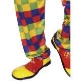Smiffys Kostüm Große Clownschuhe - Kostümschuhe für Fasching Hall, Große Latschen für den lustigen Auftritt! rot