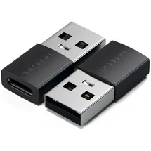 Satechi Aluminium USB-A to C Adapter 2 Pck Space Black