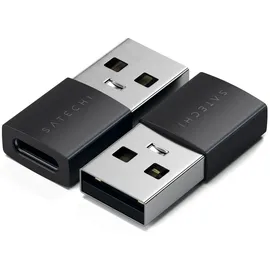 Satechi Aluminium USB-A to C Adapter 2 Pck Space Black