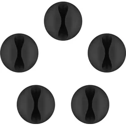 Goobay Kabelmanagement 1-Slot, schwarz, Kabelhalter, Universal, Schwarz
