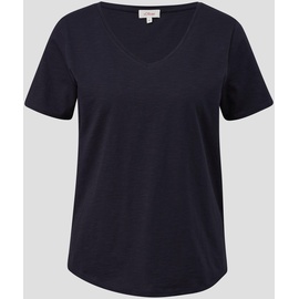 s.Oliver s.Oliver - T-Shirt mit V-Ausschnitt, Damen, blau, 46