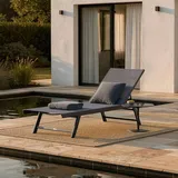 Home Deluxe NAILEA Gartenliege 192 x 60 x 96 cm Grau