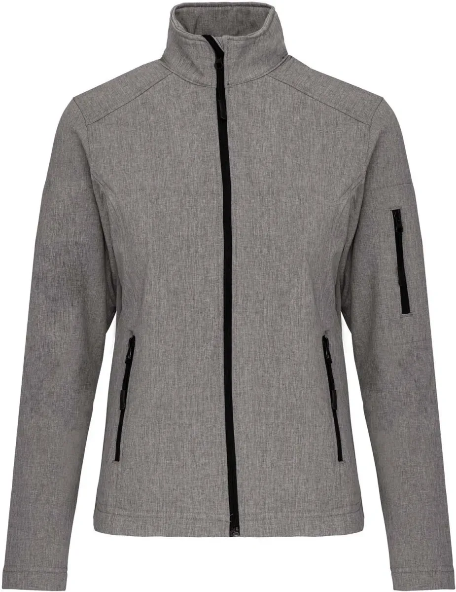 Kariban Damen 3-Lagen Softshell Jacke Softshell-Jacke K400 marl grey 4XL