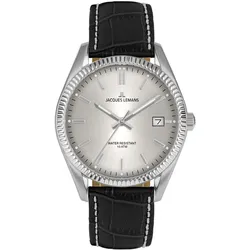 Jacques Lemans 50-4Q Damen-Quarzuhr Schwarz/Grau