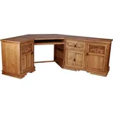 MiaMöbel Mexico Eck-Schreibtisch Massivholz Pinie Mexiko Möbel Mexikanisch