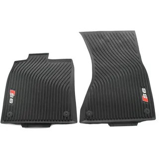 Audi 4G1061221B 041 Gummi Fußmatten mit S6 Logo Original Audi Allwettermatten 2X vorn Gummimatten schwarz