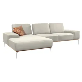 W.Schillig Ecksofa "run, Designsofa, bequem, L-Form", weiß (cream weiß z73), B:299cm H:88cm T:178cm, Longlife Xtra-Leder Z73: Naturwalkleder der Luxusklasse aus den erlesensten Rohhäuten.